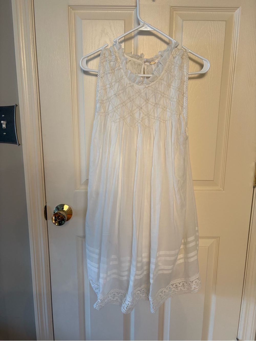 Free people White Sleeveless Crochet sundress